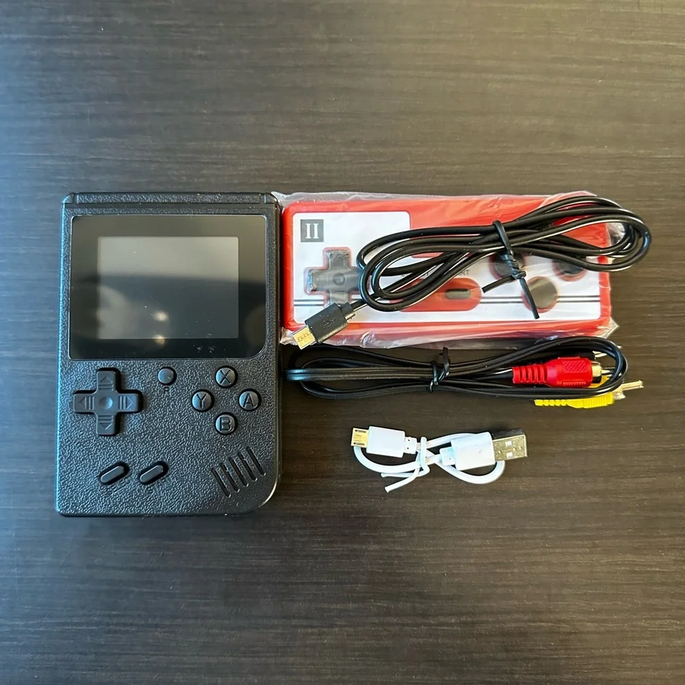 Retro Handheld Gaming Console with Controller | Black and Red | 400 games in 1